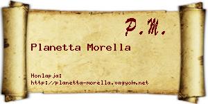 Planetta Morella névjegykártya